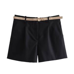 PB&ZA <span class=keywords><strong>Femme</strong></span> 2025 Automne Nouvelle Mode <span class=keywords><strong>Chic</strong></span> Décontractée avec Ceinture Short Jupe-culotte Taille Haute Zippée <span class=keywords><strong>Femme</strong></span> Skort Mujer - Product Image 2