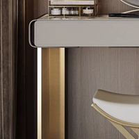 Commode vanité de luxe moderne avec tabouret miroir ensemble de tiroirs maquillage dressing miroir commodes table pour meubles de chambre