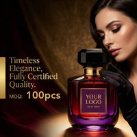 Parfum pour femme de luxe à étiquette privée, dégradé violet, parfum longue durée, vente en gros, fournisseur d'usine, boîte en velours violet personnalisée