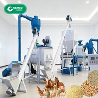 Ligne de production d'aliments pour volailles 5-7 T/H à transmission par engrenages pour ferme avicole, pièces détachées disponibles