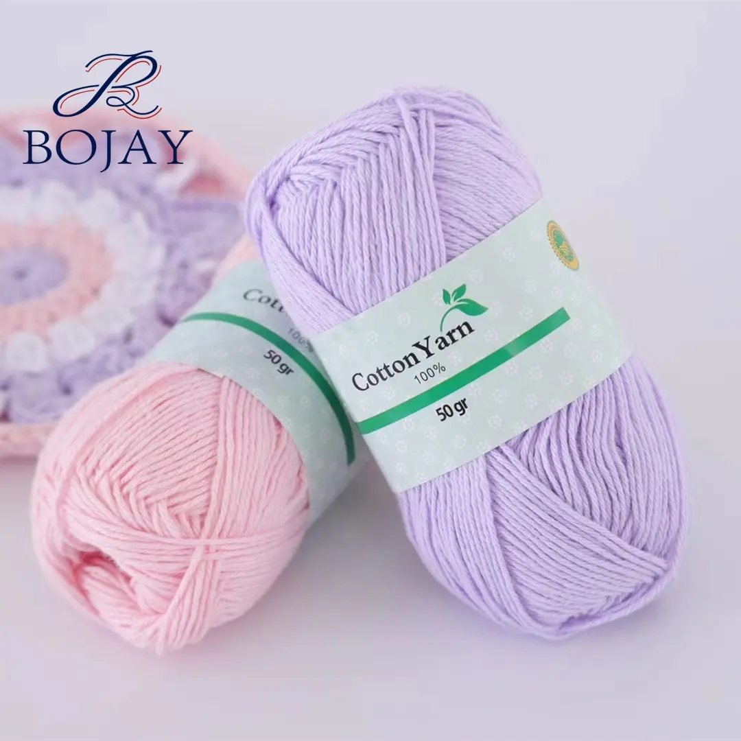 Cổ Phiếu bán buôn Sợi Siêu Mềm Sợi Bông Sữa 8S/4 Crochet Bóng Sợi, 30 màu sắc cho dệt kim và Crochet