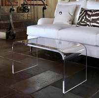 Étagère de présentation minimaliste en acrylique transparent, écologique et lavable, style nordique moderne, facile à assembler pour salon et table basse