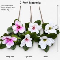 Magnolia 2-takken bloemen kunstmatig hoge simulatie real touch huisdecoratie zachte meubels Valentijnsdag groothandel