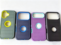 Étui de téléphone robuste 4 en 1 avec clip pour holster, protection de l'appareil photo surélevée, pour iPhone 18, accessoires pour téléphone portable pour iPhone 15 Pro Max