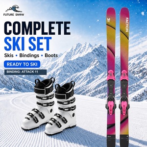 Juego <span class=keywords><strong>de</strong></span> Esquí All Mountain Freeride <span class=keywords><strong>de</strong></span> Fibra <span class=keywords><strong>de</strong></span> Carbono 26/27 con <span class=keywords><strong>Fijaciones</strong></span> y Bastones para Esquí <span class=keywords><strong>de</strong></span> Montaña - Ecológico y Ligero - Product Image 1