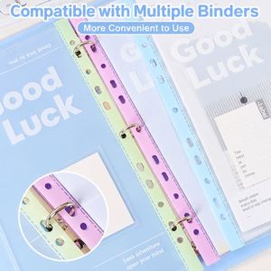 A4 3 D <b>Ring</b> Loose Leaf File Folder With Clear Pockets Transparent Document Organizer Presentation <b>Binder</b> for Office - Product Image 2