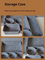 Ensemble de boîtes de rangement en feutre tricoté pour bureau à domicile, grande capacité, plateau de bureau, collations, table basse, boîte de séparation, résistant à l'abrasion, pour garçons