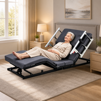 Lit de massage électrique réglable pour chambre d'hôtel, idéal pour les personnes âgées à domicile, avec cadre de lit et télécommande, et housse de matelas lavable