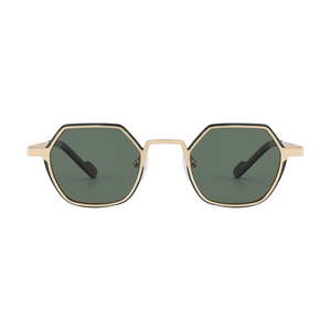 Lunettes de soleil géométriques unisexes, monture noire pleine, protection UV400, style tendance, protection solaire pour adultes - Product Image 6