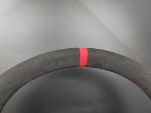Volante Deportivo Personalizado para <span class=keywords><strong>Audi</strong></span> <span class=keywords><strong>A3</strong></span>/A6/A8, Base Plana, Fibra de Carbono y Cuero con Franja Roja, Palanca de Cambios - Product Image 2