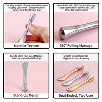 Bâton de massage oculaire en métal, brosse à masque facial en silicone, outil de beauté portable pour la maison et le salon
