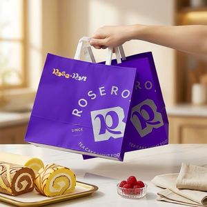 Customized Printed Eco-Friendly Recyclable Kraft Paper <b>Bags</b> for Food Packaging Delivery <b>Bread</b> Baking Cake Takeaway - Product Image 3