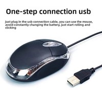 Penjualan laris Mouse optik Mini berkabel murah Mouse Gaming berkabel Usb Mouse bercahaya kecil Led komputer A20