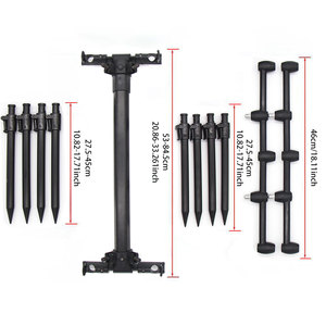 ขาตั้งคันเบ็ดตกปลาแบบปรับได้ ยืดหดได้ 3 หัว อลูมิเนียม - Product Image 4