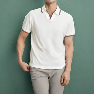 <span class=keywords><strong>Polo</strong></span> court de haute qualité <span class=keywords><strong>sans</strong></span> <span class=keywords><strong>bouton</strong></span> <span class=keywords><strong>Polo</strong></span> de golf pour hommes de conception simple - Product Image 2