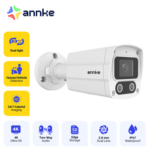 Caméra bullet <span class=keywords><strong>ANNKE</strong></span> UP005 8MP 4K AI et Smart Dual Light avec audio bidirectionnel, PoE, IP67, vision nocturne, capteur CMOS et détection de mouvement - Product Image 1
