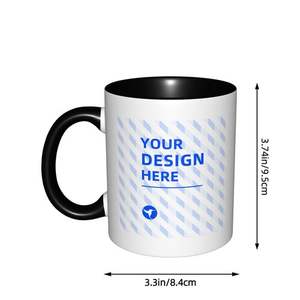 Taza de Cerámica para Café o Té, Estilo Americano, Portátil, Desechable, Ecológica, Diseño Personalizado Hecho a Mano, en Colores Blanco y Negro - Product Image 4