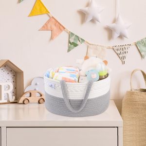 Cesta de Almacenamiento de Cuerda de Algodón Tejida a Mano en Oferta, Canasta de Almacenamiento para el Hogar, Producto de Tela al por Mayor - Product Image 2