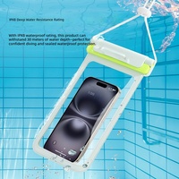 Pochette étanche pour téléphone, certifiée IPX-8, en PVC, capacité de 9 pouces, pour la natation, le surf, la navigation de plaisance, compatible avec la plupart des téléphones mobiles