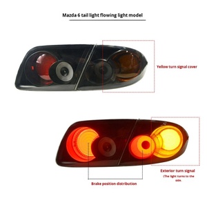 ชุดไฟท้าย LED สีแดง 12V ใหม่สำหรับรถยนต์มาสด้า 6 ปี 2003-2015 พร้อมไฟเบรกแบบไหลและไฟเลี้ยวแบบไหล - Product Image 6