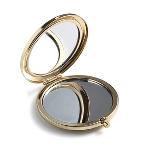 High End Girl Gift Epoxy Sticker Round Shape Dual Side <b>Compact</b> <b>Mirror</b> - Product Image 5