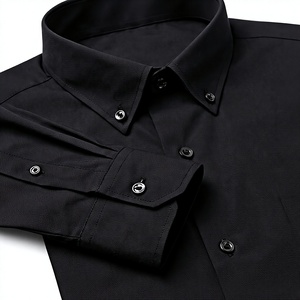 Chemise de travail formelle à manches longues noire pour homme avec logo personnalisé, boutonnée, uniforme de sécurité, imprimé SÉCURITÉ PRIVÉE - Product Image 4