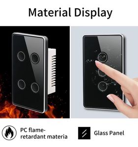 Asistente de automatización del hogar inteligente Interruptor eléctrico WiFi Control remoto inalámbrico Panel táctil (Smart Life) 10A 240V Vidrio templado - Product Image 4