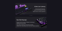 Clavier de jeu professionnel ATK RS7 haute vitesse Clavier Esports de conception ergonomique RVB pour les joueurs compétitifs