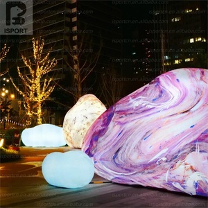 Roccia Gonfiabile Luminosa a LED, Decorazione Artistica a Forma di Pietra per Eventi all'Aperto/Installazioni Urbane/Festival Notturni/Esposizioni nei Centri Commerciali - Product Image 3