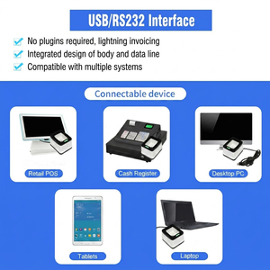 Escáner de Código de Barras Inalámbrico 2D 1D, Lector de Códigos <span class=keywords><strong>QR</strong></span> USB de Escritorio, para Tiendas, Supermercados, Almacenes, Inventario HS-2001D - Product Image 6