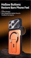 Coque pour iPhone avec support magnétique invisible pour iPhone 18 Pro Max, protection intégrale anti-rayures, toucher agréable, antichoc, avec béquille