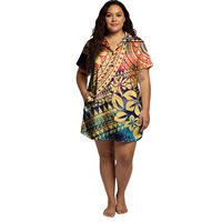 Nouvelle robe de plage Plumeria sexy à col rabattu 2026, vêtements polynésiens, robes à motifs tribaux hawaïens, grande taille, robe personnalisée