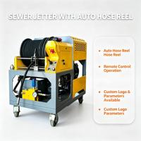 Machine de lavage de canalisations à eau froide JZC 27HP 2900PSI avec démarrage à distance et tuyau rétractable automatique, idéale pour les plombiers