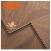 Parquet HBM en chêne véritable 100 % écologique, moderne, pour chambre à coucher, raclé à la main, avec incrustation en laiton, motif, épaisseur 15 mm