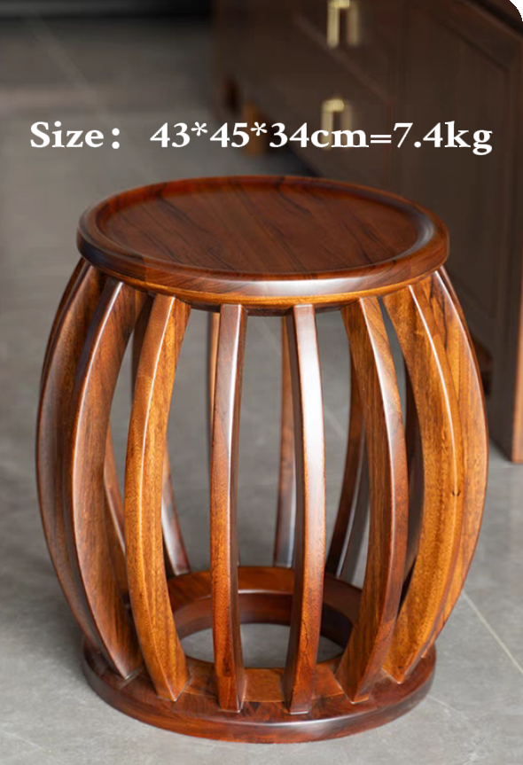 Madera maciza linterna tambor taburete * 1