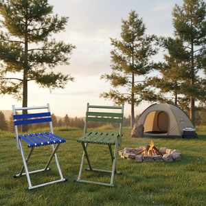 Sedia pieghevole leggera in alluminio CASAMAX WL AK-9831 per campeggio ed eventi all'aperto, seduta da giardino portatile in tessuto Oxford - Product Image 3