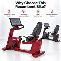 Vélo d'exercice couché électromagnétique K-FIT GSK2 avec générateur autonome en option, entraîneur cardio pour salle de sport commerciale et fitness à domicile