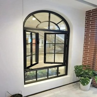 Fenêtre à double vitrage personnalisable de conception professionnelle Fenêtres à battant en aluminium avec écran