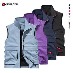 Gilet de travail multi-poches pour hommes, respirant, personnalisable, vêtements d'entreprise, veste pour activités d'équipe, uniforme - Product Image 2