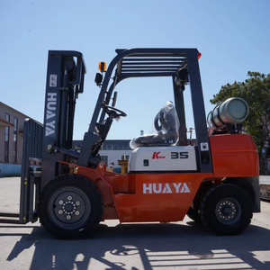 Oferta oportuna carretilla elevadora de gas 3 toneladas 3,5 toneladas 4 toneladas 5 toneladas CE ISO dual triplex mástil palanca de cambios lateral Nissan motor carretilla elevadora precio - Product Image 1