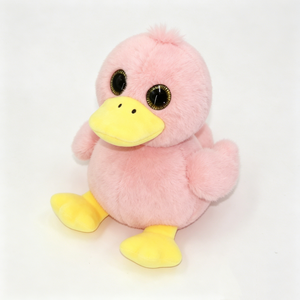 Peluche de Pato Personalizado, Suave y Esponjoso, con Ojos Grandes y Adorables, Pato Rosado Sentado para Abrazar - Product Image 2