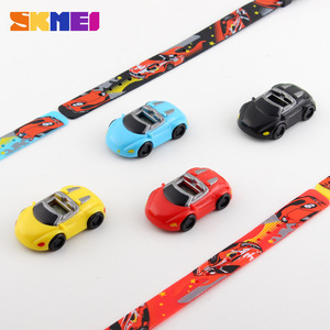 Skmei Cartoon Car Childrens Electronic Watch Digital Display Yellow PVC Strap Unisex Toy Gift Watch - Product Image 4