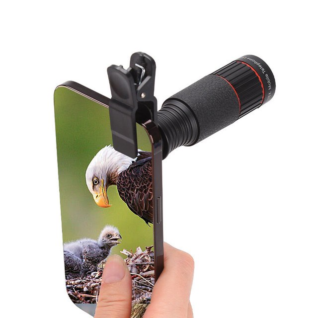 32x Zoom Telescope Mobile Phone Lens Clip & Tripod Compatible Camera Attachment for Most Smartphones