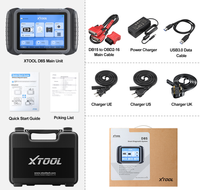 Scanner de diagnostic OBD2 D8S EU pour tous les systèmes, outil de diagnostic automobile bidirectionnel, codage ECU, 2 ans de mise à jour gratuite, écran LCD 8 pouces