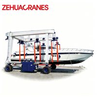 CE Onaylı Zehua 5T-100T Yat Taşıma Vinci Elektrikli Kaldırma Cihazı Motorlu Rulmanlı Kauçuk Tekerlekli Mobil Tekne Vinci Marina Tersanesi için