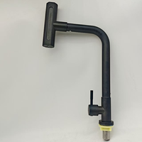 Robinet d'évier de cuisine en acier inoxydable 304 le mieux noté - Robinet mural à eau froide simple pour usage domestique et commercial