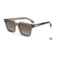 Lunettes de soleil carrées vintage personnalisées très vendues, de haute qualité, en acétate polarisé, confortables pour femmes et hommes