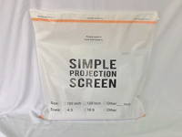 Écran de projection avant et arrière de 100 pouces, simple à accrocher, écran de cinéma portable, écran de projection vidéo pour bureau, intérieur et extérieur