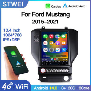 Autoradio stéréo GPS Navi multimédia STWEI Android14 pour Ford Mustang 2015-2021, écran style Tesla, tête DSP, Carplay Auto - Product Image 2