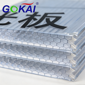 Plaque <span class=keywords><strong>alvéolaire</strong></span> en <span class=keywords><strong>polycarbonate</strong></span> double paroi, résistante aux UV, 6mm 8mm 10mm 12mm, transparente, pour toiture de serre, plaques solaires PC claires - Product Image 3